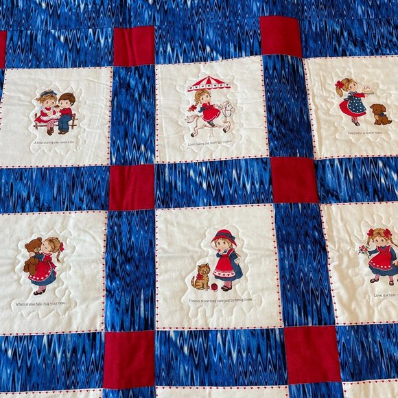 Handmade Quilt Little Boy & Girl Baby Crib Nursery Play Mat Activity Blanket - Picture 3 of 15
